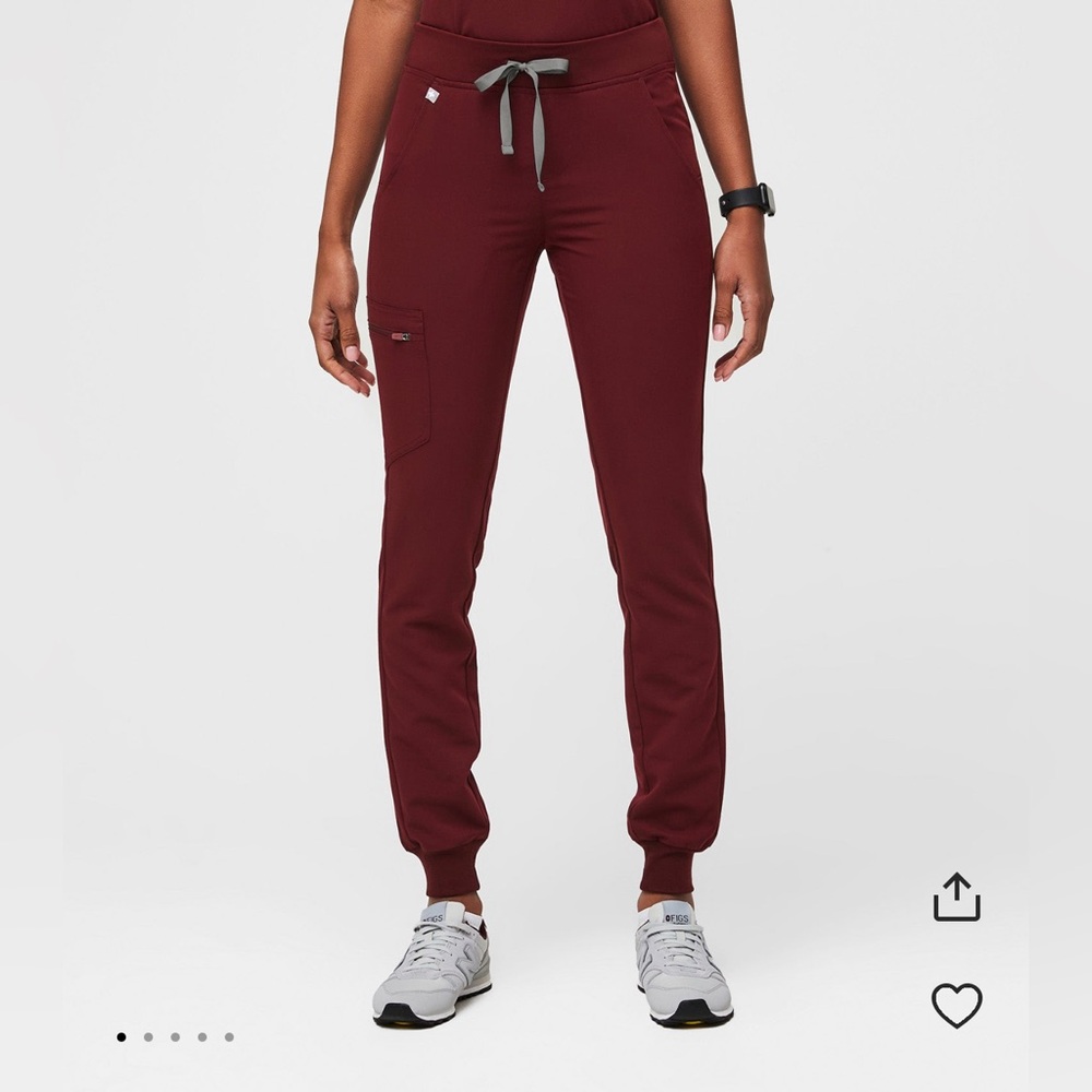FIGS BURGUNDY M/P ZAMORA JOGGERS